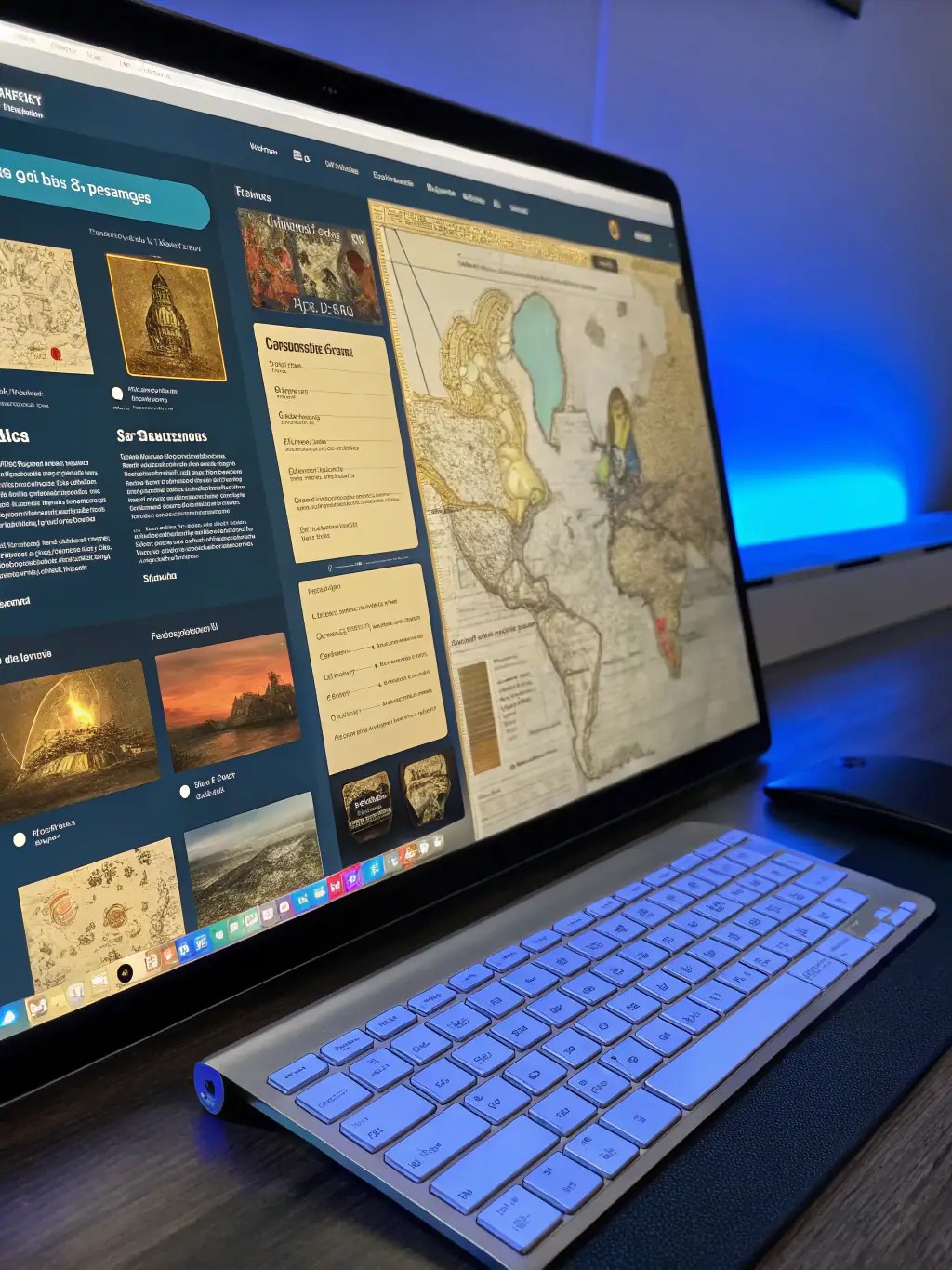 A digital rendering of an online archive containing digitized versions of CH L PHILIPPE's manuscripts, letters, and other documents, emphasizing the association's digital preservation efforts.