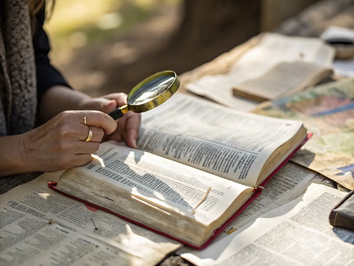 A digital illustration of a hand carefully archiving old manuscripts and documents, representing the digital archiving efforts of AIAP to preserve CH L PHILIPPE's literary works.
